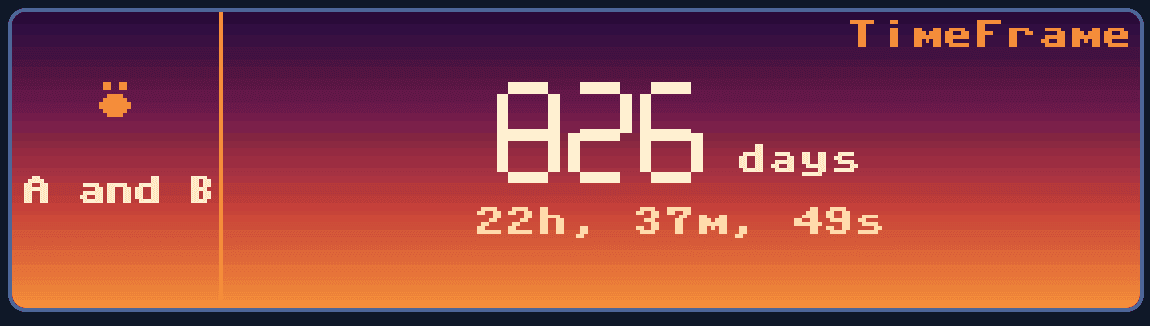 sunset glow theme on the actual display